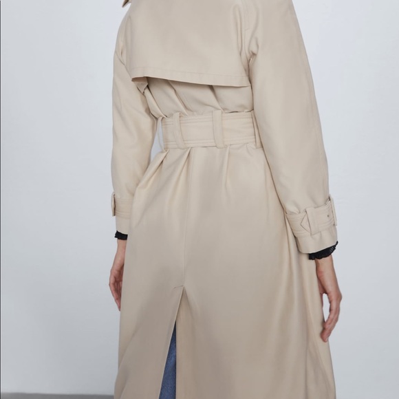 ZARA belted camel trench coat - Picture 3 of 7